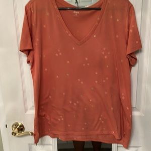 ANA soft orange with stars in gold,liter colored orange rust